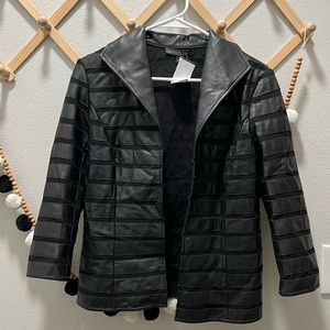 Lafayette 148 New York Black Leather Jacket